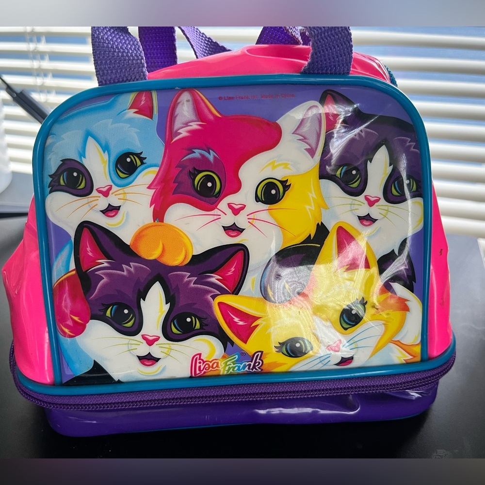 Lisa frank vintage lunch bag and stickers